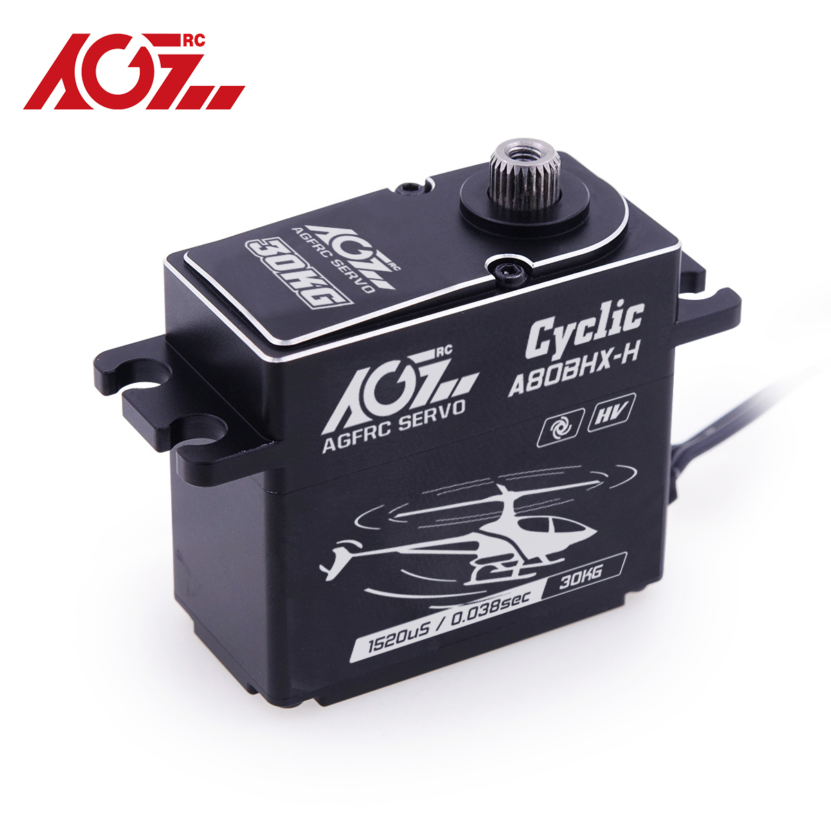 6S Lipo Battery 22.2V 5000Mah - AGFRC A80BHX-H 25T Aluminum Case 30KG