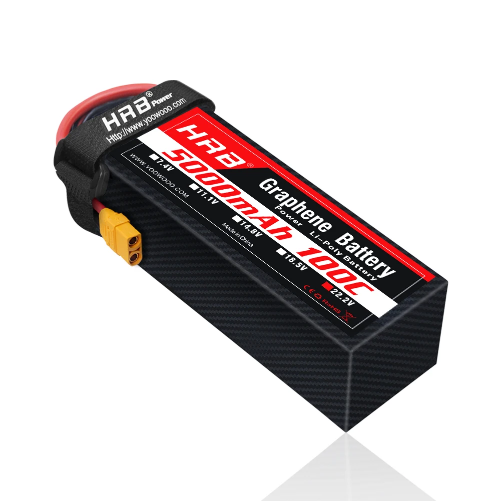 1PC HRB 22.2V Graphene Battery - огляд і ціна 6S Lipo Battery 22.2V 5000Mah